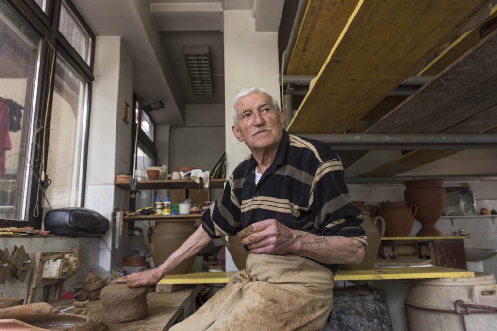 Bole Pirocanac, a pottery maker in Belgrade, Serbia